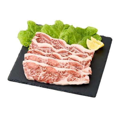 【冷凍】本格焼肉 牛肉骨付きカルビ焼肉用(アメリカ産：8mmカット) 500g