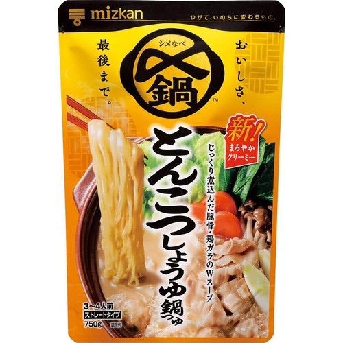 ミツカン 〆まで美味しい とんこつしょうゆ鍋つゆストレート 3～4人前 750g