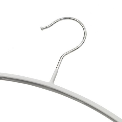 シャツ用ノンスリップハンガーアーチ型3本組 幅41.5cm x 高さ20.0cm x 厚さ1.2cm シルバー ホームコーディ