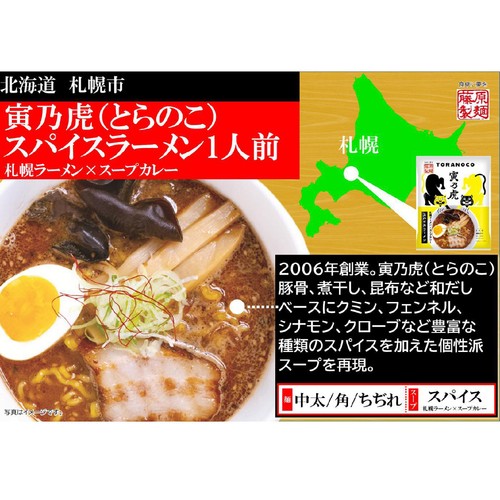 藤原製麺 札幌 寅乃虎スパイスラーメン 1人前 108g