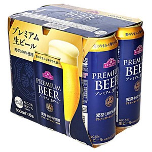 プレミアム生ビール＜6缶パック＞ 500ml x 6本 トップバリュ Green