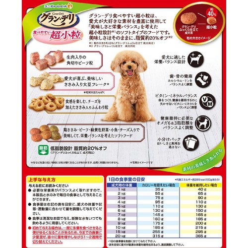 【ペット用】 ユニ・チャーム グラン・デリ ふっくら仕立て低脂肪食べやすい 超小粒 成犬用 1.6kg