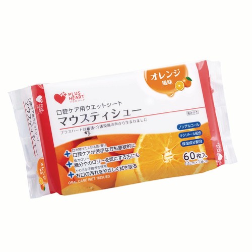 オオサキメディカル 口腔ケア用ウェットシート マウスティシュー オレンジ風味 60枚