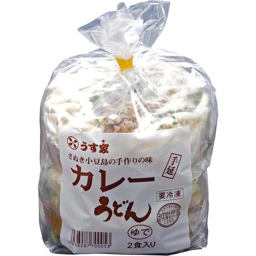 うす家 讃岐小豆島カレー手延うどん【冷凍】 2食入 1000g