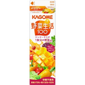 カゴメ 野菜生活100 マンゴーサラダ ホームパック 900ml Green Beans