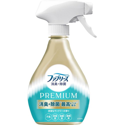 P&G ファブリーズ 消臭+除菌プレミアム 清潔なランドリーの香り 本体 消臭スプレー 370mL