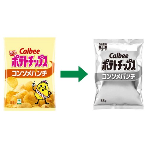 カルビー ポテトチップスコンソメパンチ 55g