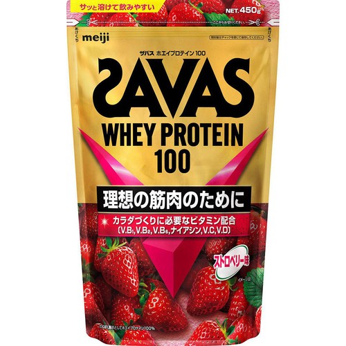 明治 ザバス ホエイプロテイン ストロベリー 450g