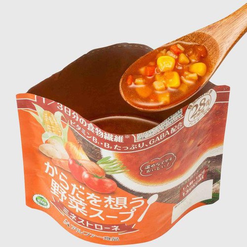 アルファー食品 からだを想う野菜スープ ミネストローネ 1人前 190g