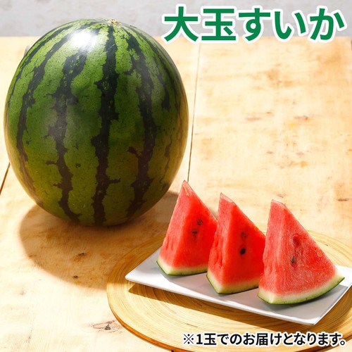 すいかページ 熊本県産 味咲すうぃーと(羅皇ザ・スウィート) 大玉すいか 4.5kg 1玉