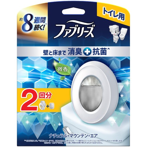 P&G ファブリーズ トイレ用 消臭剤+抗菌 ナチュラル・マウンテン・エア 6.3mL x 2回分