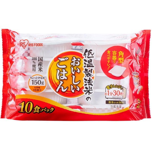アイリスフーズ 低温製法米のおいしいパックごはん 150g x 10パック