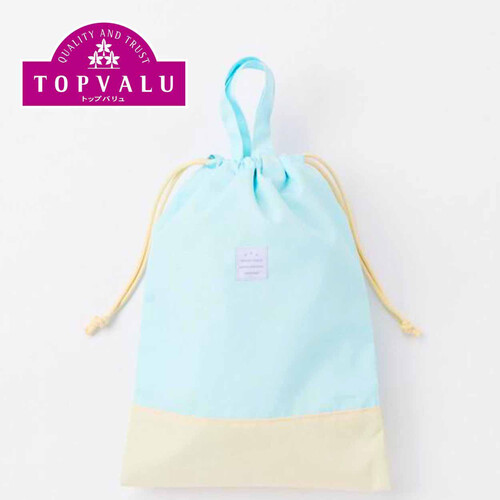 洗える巾着シューズケース サックス トップバリュ Green Beans