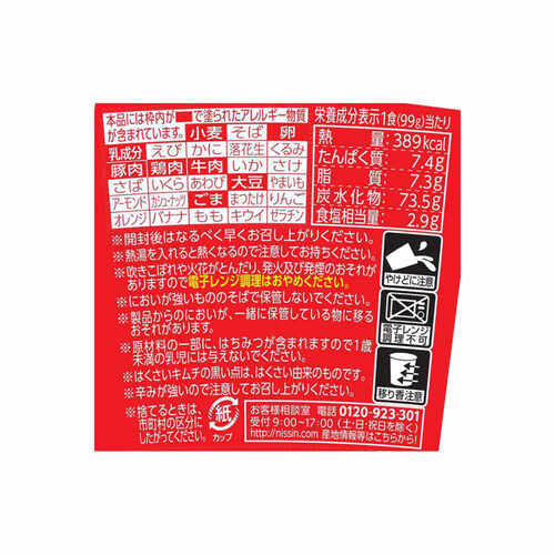 日清食品 炎メシ キムチビビンバ 99g