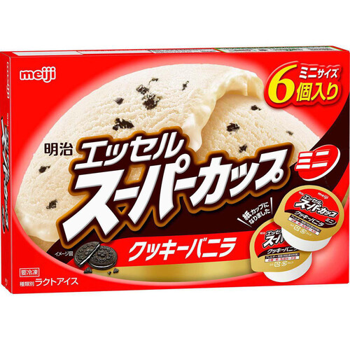 明治 エッセルスーパーカップミニ クッキーバニラ 80ml x 6個入