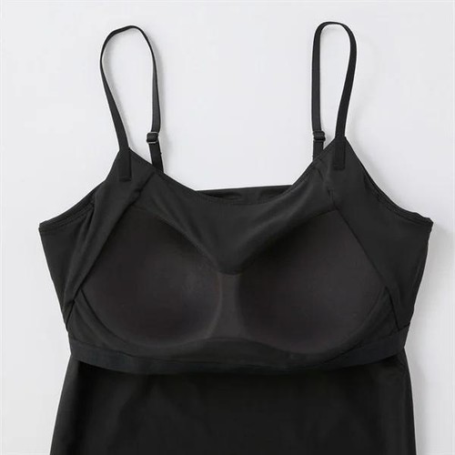 PEACE FIT(ピースフィット) SilkyFACT モールドカップ付 キャミソール 婦人 クロ L トップバリュ