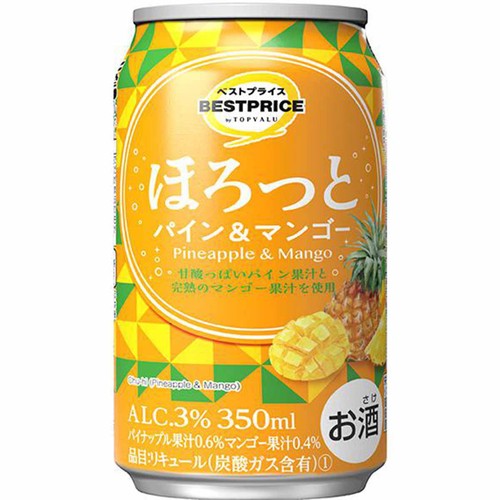 ほろっとパイン&マンゴー 350ml トップバリュベストプライス