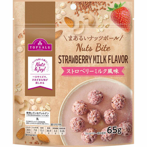 Nuts Bite ストロベリーミルク風味 65g トップバリュ