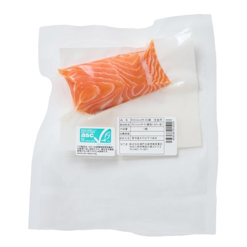 【冷蔵】 生アトランティックサーモン冊 生食用 100g