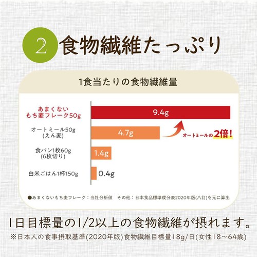 はくばく あまくない もち麦フレーク 180g