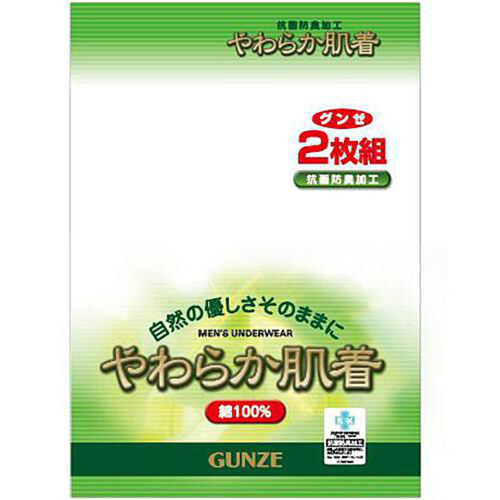 グンゼ やわらか肌着 紳士 半袖U首2枚組インナーシャツ 3L ホワイト