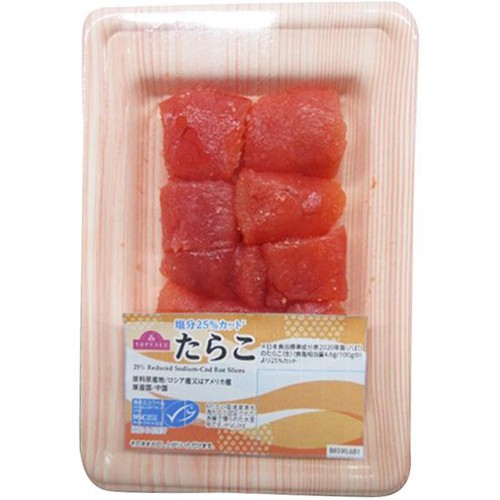 冷蔵】MSC認証 塩分25％カット たらこ 90g トップバリュ Green Beans