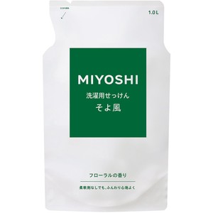 夜石鹸、エッセンス03 ミヨシ石鹸 洗濯用せっけん そよ風 詰替 1L Green Beans | グリーン