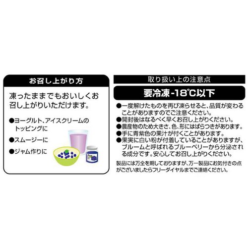 ニチノウ mikata 国産ブルーベリー【冷凍】 100g