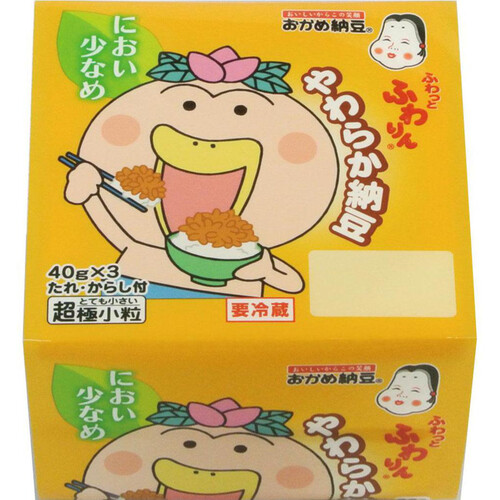 タカノフーズ おかめ納豆 ふわりんやわらか納豆 40g x 3 Green Beans