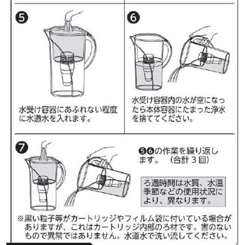 ヨコ置きできる ポット型浄水器  1.0L  ホームコーディ