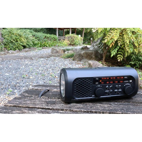 ドリテック さすだけ充電ラジオライト3 ブラック PR-323RBK