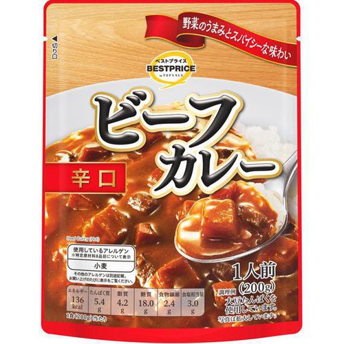 ビーフカレー辛口 200g トップバリュベストプライス