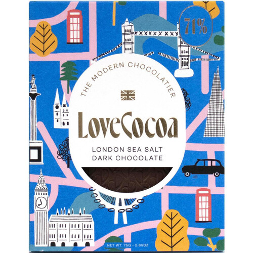 ラブココア シーソルトダーク ロンドンエディション 75g Green Beans