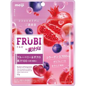 明治 FRUBI by 果汁グミ ブルーベリー & ざくろ 57g Green Beans