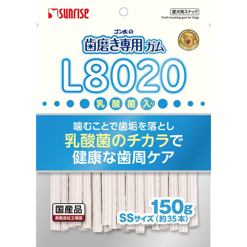 マルカン 【国産】ゴン太の歯磨き専用ガム L8020 乳酸菌入り SSサイズ