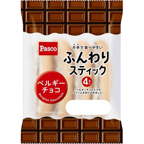 パスコ ふんわりスティック ベルギーチョコ 4本入