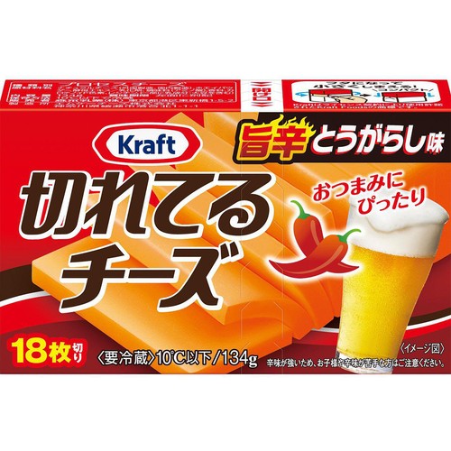 森永乳業 切れてるチーズ 旨辛とうがらし味 18枚切 134g