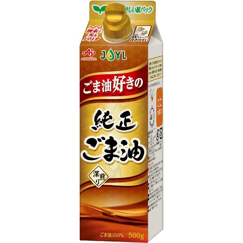 J−オイルミルズ AJINOMOTOごま油好きの純正ごま油 500g Green Beans