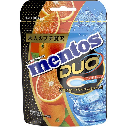 クラシエフーズ メントスDUO ブラッドオレンジ&ソーダ 45g Green Beans