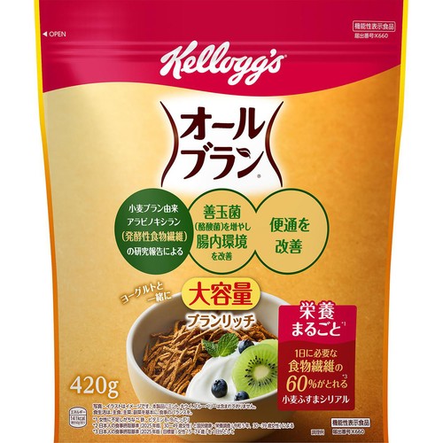 日本ケロッグ オールブランブラン リッチ 大容量 420g