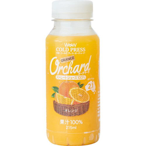 Wow Orchard コールドプレス ストレートオレンジ 215ml