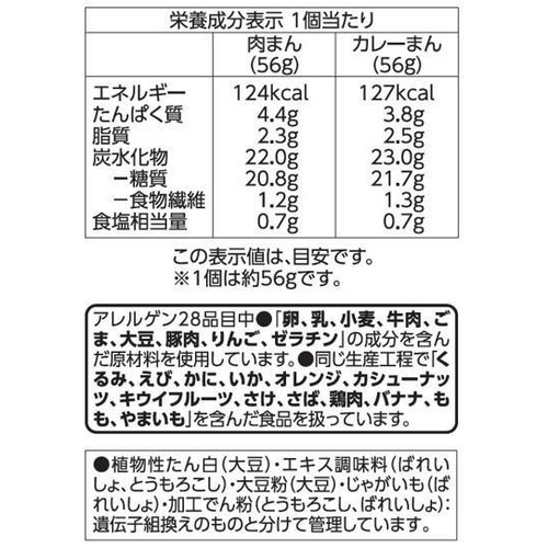 ふんわり肉まんカレーまん 2種 x 2個 トップバリュベストプライス