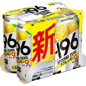 サントリー -196 ストロングゼロ ダブルレモン 500ml x 6本 Green
