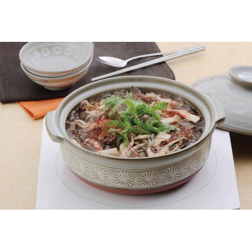 銀峯 花三島 土鍋 7号 Green Beans | グリーンビーンズ by AEON