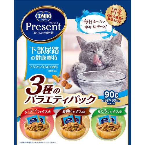 【ペット用】 日本ペットフード 国産コンボプレゼント 下部尿路の健康維持 3種のバラエティパック 90g