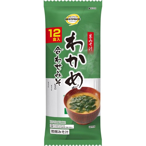 生みそ汁 わかめ 12食入 トップバリュベストプライス