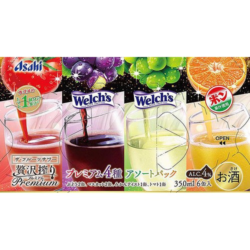 【4%】 アサヒ 贅沢搾りアソート  350ml x 6本
