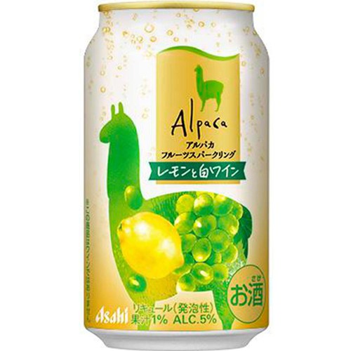 【5%】 アサヒ アルパカ フルーツスパークリング レモンと白ワイン 350ml