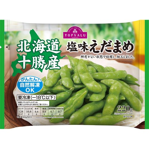 北海道十勝産塩味えだまめ【冷凍】 220g トップバリュ Green Beans