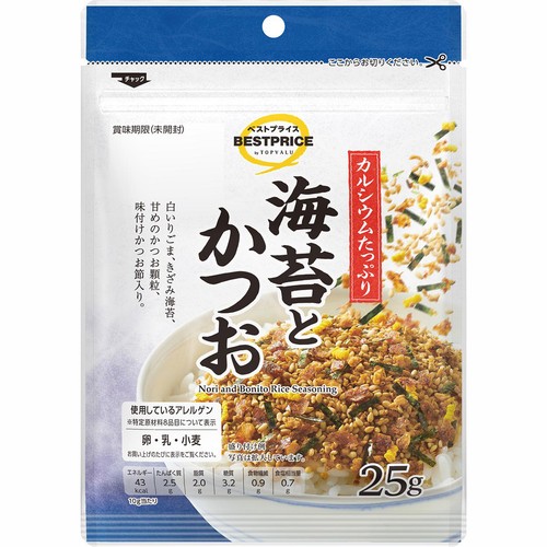 海苔とかつおのふりかけ 25g トップバリュベストプライス